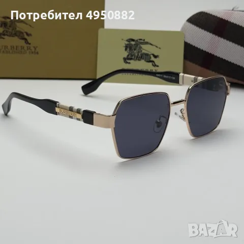 Слънчеви очила Burberry Gold Edition нови, унисекс, метална рамка, черни лещи, снимка 6 - Слънчеви и диоптрични очила - 56160945