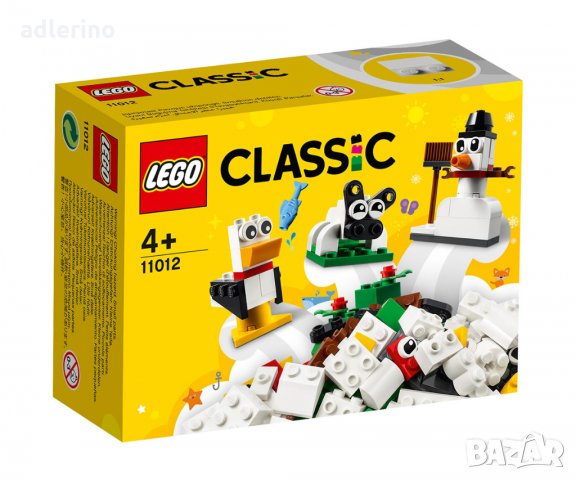 LEGO Classic 11012 Креативен строителен комплект с бели тухли, 60 ел., 4+ в  Конструктори в гр. Айтос - ID35751392 — Bazar.bg