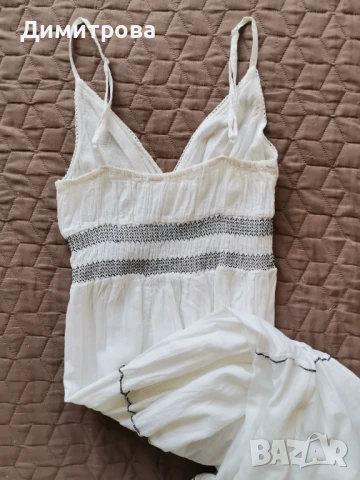 Бяла дълга рокля, снимка 2 - Рокли - 51082495