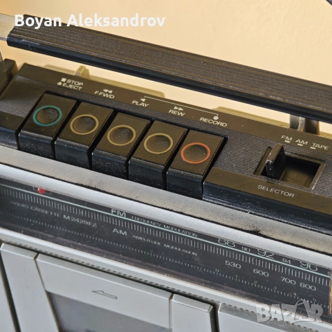SANYO M2429FZ – винтидж радио‑касетофон, 1982г., снимка 5 - Радиокасетофони, транзистори - 53647879