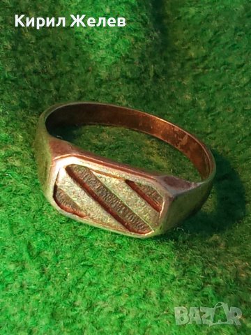 СТИЛЕН СРЕБЪРЕН РЕТРО АРТ ДЕКО ПРЪСТЕН ВИСОКА ПРОБА ОКСИДИРАНО СРЕБРО МАЙСТОРСКА РЪЧНА РАБОТА 38518