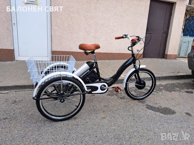 -10% ТЕЛК- Хибрид Електромеханичен Велосипед - Семейна Триколка 20 цола, 36v 250w 10.4 Ah, снимка 10 - Велосипеди - 41797889