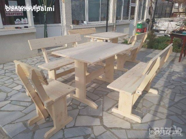 Дървени маси и пейки в наличност , снимка 6 - Маси - 35674470
