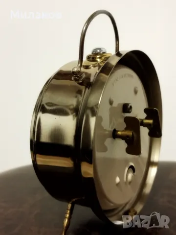 Стар механичен будилник, настолен часовник, снимка 4 - Антикварни и старинни предмети - 48448242