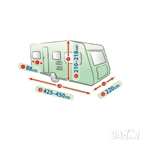 Покривало за каравана Kegel-Blazusiak, 425-450 x 220 x 210-220 см, снимка 3 - Аксесоари и консумативи - 55861621