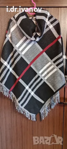 страхотнен модел пончо с качулка, снимка 4 - Якета - 48931353