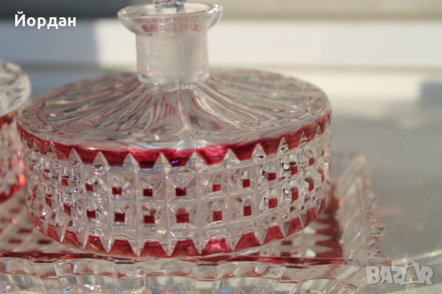 Немски/чешки кристален комплект , снимка 3 - Прибори за хранене, готвене и сервиране - 36097312