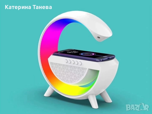 Тонколона с LED светлинки и станция за безжично зареждане , снимка 2 - Тонколони - 51442187