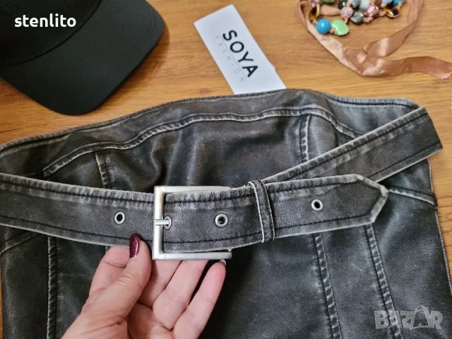 Ново кожено бюстие промо цена 13,90 лв.!🎁🎄🎀, снимка 3 - Корсети, бюстиета, топове - 48462732