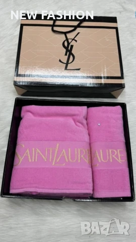 Памучни Хавлии -2бр с Кутия ✨ YVES SAINT LAURENT , снимка 3 - Хавлиени кърпи - 51171047