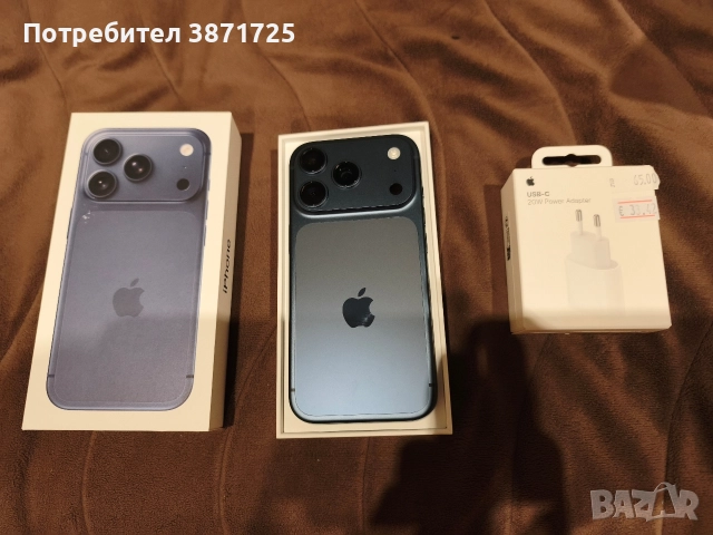 Чисто нов iPhone 17 Pro 256GB - Deep Blue Titanium | Закупен днес от iStyle | С протектор, снимка 2 - Apple iPhone - 52852580
