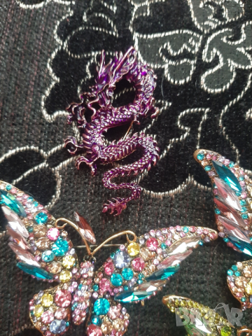 Стилни дамски брошки,нови, снимка 4 - Колиета, медальони, синджири - 36207163