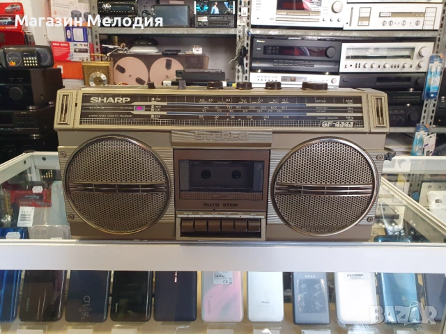 Радиокасетофон SHARP GF-4343 Работи перфектно на ридио и касета. В отлично техническо и визуално със, снимка 4 - Радиокасетофони, транзистори - 35875316