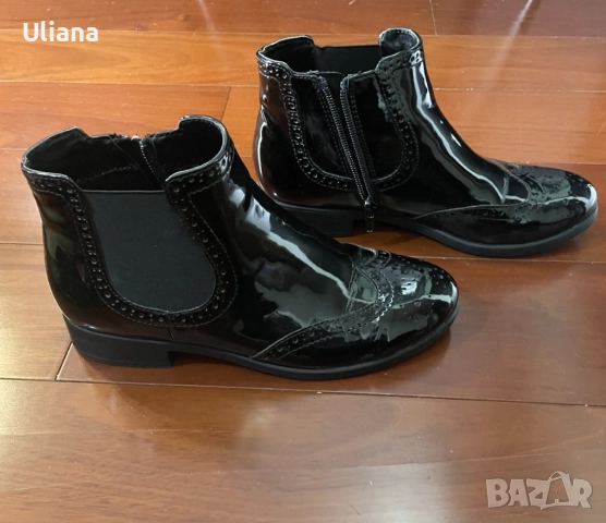 Дамски елегантни лачени боти, снимка 5 - Дамски боти - 51785658