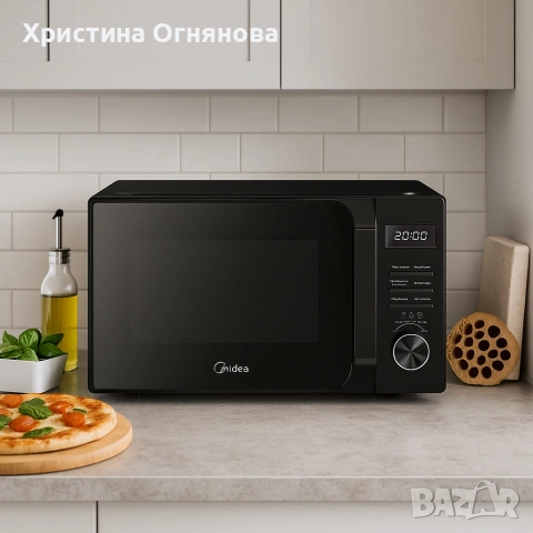 Микровълнова фурна MIDEA AG20CF2EBK 700W, Функция грил, 20L, снимка 7 - Микровълнови - 53316297