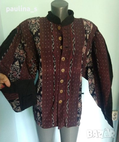 Яке или сако в етно стил "Bum Shaka" / голям размер, ръчна изработка , снимка 2 - Якета - 40999050