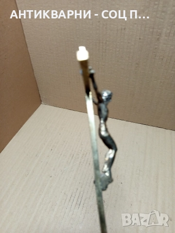 Стар Бронзов Кръст Исус Христос Инри. , снимка 5 - Антикварни и старинни предмети - 52842249