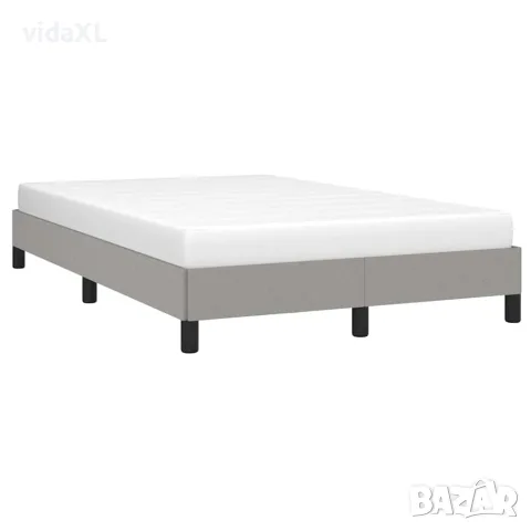 vidaXL Рамка за легло без матрак, светлосива, 120x200 см, плат, снимка 3 - Спални и легла - 56147225