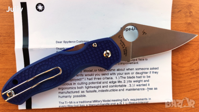Сгъваем нож Spyderco Para 3 Lightweight, снимка 11 - Ножове - 36261818