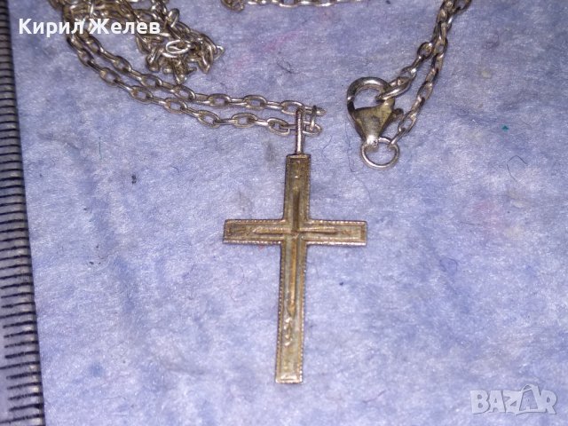 СТАРО ОРНАМЕНТИРАНО СРЕБЪРНО РЕТРО КРЪСТЧЕ 38240, снимка 13 - Антикварни и старинни предмети - 40940478