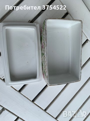 Порцеланова стара кутия за бижута от Richard Ginori, снимка 4 - Антикварни и старинни предмети - 41420284