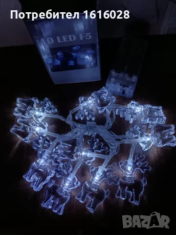 Нов Герлянд с 20 LED лампички с дядо Коледа и еленчета., снимка 14 - Декорация за дома - 38435633