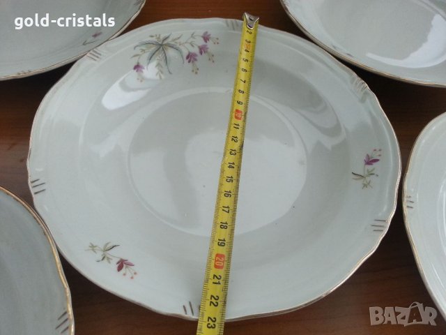 Стар български порцелан чинии дълбоки и плитки, снимка 2 - Антикварни и старинни предмети - 34113147