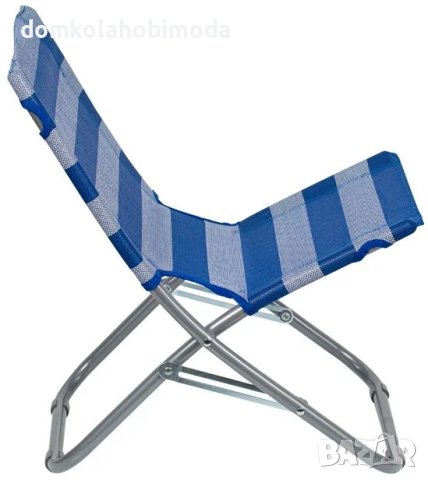 Плажен градински сгъваем стол, 49x43x61 см, до 110 кг , снимка 2 - Градински мебели, декорация  - 41703164