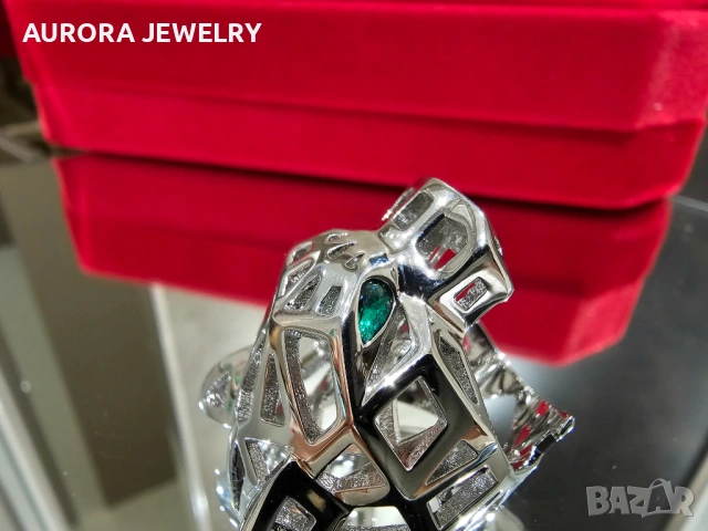 CARTIER Panthere de Cartier White Gold Large Пръстен, снимка 5 - Пръстени - 53194432