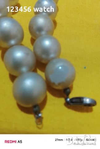 Красиво старо колие от естествени перли, снимка 7 - Колиета, медальони, синджири - 53696230