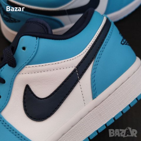 Nike Air Jordan 1 Low unc сини обувки маратонки размер 43 номер 42 налични маратонки нови ниски, снимка 16 - Маратонки - 39190651