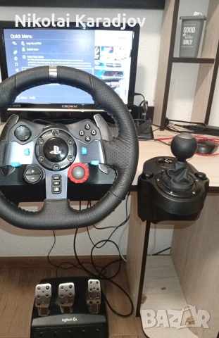 Playstation ps4+Logitech g29 волан, снимка 3 - PlayStation конзоли - 53748686