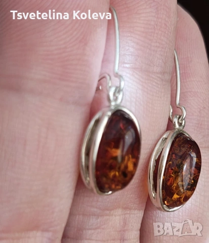 Кехлибарен сет проба 925, снимка 5 - Бижутерийни комплекти - 53784548