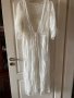 Нова ефирна плажна бяла памучна памук дантелена наметка плажна дълга риза кафтан плажна дълга рокля, снимка 6