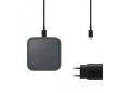 Безжично Зарядно устройство с адаптер, Samsung Super Fast Wireless Charger-black, снимка 1 - Безжични зарядни - 44508835