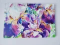 Пъстра, свежа картина с цветя в лилавата гама, снимка 1