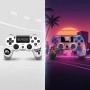 Безжичен джойстик за PS4 с тъчпад, вибрация и LED осветление – FC25 / GTA дизайн, снимка 8