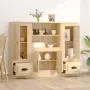 vidaXL Високи шкафове, 3 бр, сонома дъб, инженерно дърво, снимка 3