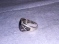 СКЪПОЦЕНЕН АВТОРСКИ СРЕБЪРЕН ПИРАТСКИ ПРЪСТЕН СРЕБРО 925 с НИЕЛО и ОГРОМЕН ФАСЕТИРАН МАРКАЗИТ 36405, снимка 10