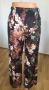 С размер Нов Италиански Дамски Летен Панталон New Collection Pink Широк Флорален Черен Цветен Шарен, снимка 16
