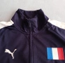 НОВА БЕЗ ЕТИКЕТ FRANCE PUMA Navy Blue Full Zip sweatshirt hoodie top горница топ суичър худи, снимка 3
