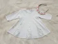 Детска бяла рокля H&M 9-12 месеца, снимка 2