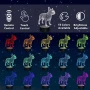 Холограмна 3D LED лампа Френски Булдог-дистанционно управление 16 цвята+други режими на управление, снимка 4