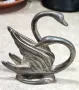 Стар метален салфетник, лебеди, снимка 1
