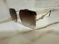 Слънчеви очила с кафеви стъкла и златни метални рамки, снимка 2