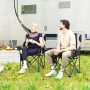 Комплект от 2 сгъваеми стола Outsunny, сгъваеми къмпинг столове , снимка 9