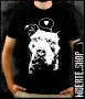 Черна тениска с щампа PITBULL LOVE, снимка 1 - Тениски - 41978626
