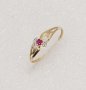 Златни пръстени с сапфири, рубини и диаманти- 18К, снимка 6