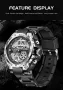 Водоустойчив кварцов мъжки часовник LIGE Sports Watch, снимка 4