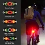 Мигачи задни светлини за колело LED стоп водоустойчив ярки за велосипед със звънец аларма USB мощен, снимка 7